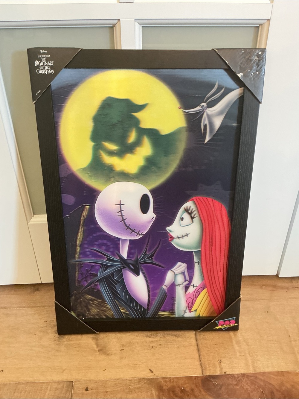 Disney Nightmare Before Christmas 3D Lenticular Framed Wall Art Jack Sally 19x13
